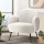 Artiss Hanes White Sherpa Boucle Armchair – Luxurious Upholstery, 64x70x74cm, Sturdy Steel Legs, 150kg Capacity
