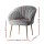 Artiss Armchair, Velvet Upholstery, Grey, 68x67x80cm, Eloise Collection, Luxurious Comfort & Stylish Design