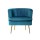 Artiss Armchair Velvet Navy Norvia, 69x67x71cm - Luxurious, Comfortable, Sturdy with Golden Legs, Easy Assembly