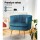 Artiss Armchair Velvet Navy Norvia, 69x67x71cm - Luxurious, Comfortable, Sturdy with Golden Legs, Easy Assembly