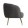Artiss Carneiro Armchair - Charcoal Sherpa Boucle, Curvy Winged Backrest, Golden Steel Legs, 70cm, 150kg Capacity