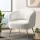 Artiss Carneiro Armchair Lounge Chair - White Sherpa Boucle, Steel Legs, 70cm, Premium Comfort, 150kg Capacity