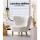 Artiss Felista Armchair - Luxurious White Sherpa Fabric, High-Back Support, Rubber Wood Legs, 150kg Capacity, 79x65x75cm