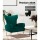 Artiss Armchair, Velvet Upholstery, Green, 73x77x91.5cm, Luxury Design, Comfortable High-Back, Golden Metal Legs