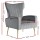 Artiss Armchair, Grey Velvet, 73x77x91.5cm - Kate Collection, High-Back Comfort, Luxury Accent Chair for Home