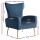 Artiss Armchair, Navy Velvet, 73x77x91.5cm - Luxurious High-Back Kate Chair with Golden Legs and Easy Assembly