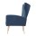 Artiss Armchair, Navy Velvet, 73x77x91.5cm - Luxurious High-Back Kate Chair with Golden Legs and Easy Assembly