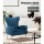 Artiss Armchair, Navy Velvet, 73x77x91.5cm - Luxurious High-Back Kate Chair with Golden Legs and Easy Assembly