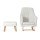 Artiss Rocking Chair Armchair, Linen Fabric, Beige, 95x63x94cm, Elegant Relaxation with Footrest, 150kg Capacity