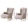 Artiss Rocking Chair Armchair, Faux Linen Fabric, Beige, 104x82.5x72cm, Convertible Design, Tufted Wingback Comfort