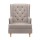 Artiss Rocking Chair Armchair, Faux Linen Fabric, Beige, 104x82.5x72cm, Convertible Design, Tufted Wingback Comfort