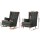 Artiss Rocking Chair Armchair, Linen Fabric, Charcoal, 103x82.5x72cm, Convertible, Tufted Wingback Comfort