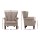 Artiss Armchair, Linen Fabric, Full-Size, Beige, 76x75x93cm, Wingback Design, Elegant Button Studs, Durable Comfort