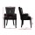 Artiss Cayes Dining Chair: Black Velvet French Provincial Armchair, 96x62x54cm, Tufted Design, Solid Rubber Wood Legs