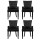 Artiss Cayes Black Velvet French Provincial Dining Chairs, 4-Pack – 54x62x96cm, Tufted Design, Rubber Wood Legs