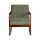 Artiss Rocking Armchair Nursing Chair Corduroy Green, Modern Scandinavian Design, Rubber Wood Frame, 59x75x80cm, 150kg