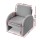 Artiss Bouclé Grey Armchair - Curved Arm, Pine Frame, 150kg Capacity, 75x76x87cm - Stylish Accent Chair for Home