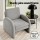 Artiss Bouclé Grey Armchair - Curved Arm, Pine Frame, 150kg Capacity, 75x76x87cm - Stylish Accent Chair for Home