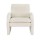Artiss Bouclé White Armchair Accent Chair Lounge Tub Sofa, Curved Arm, Pine Wood, 75x76x87cm, 150kg Capacity