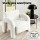 Artiss Bouclé White Armchair - Curved Seat, Pine Wood Frame, 150kg Capacity, Easy Assembly, 86x82x76cm Lounge Sofa