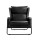 Artiss Black PU Leather Wingback Armchair – Elegant Accent Chair with Metal Frame, High Resilience Foam, 72x82x81cm