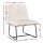 Artiss Accent Armchair Beige Faux Linen Upholstery, Metal Cross Leg, Modern Armless Chair, 64x66x75cm, 150kg