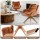 Artiss Velvet Swivel Armchair - 360° Rotation, Ergonomic Design, Soft Brown Upholstery, 66x69x84cm, Rubber Wood Legs