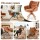 Artiss Velvet Swivel Armchair - 360° Rotation, Ergonomic Design, Soft Brown Upholstery, 66x69x84cm, Rubber Wood Legs