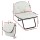 Artiss 2-in-1 Foldable Armchair Lounge - Portable, Cat-Scratch-Resistant White Leather, No Assembly, 100kg Capacity
