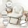 Artiss 2-in-1 Foldable Armchair Lounge - Portable, Cat-Scratch-Resistant White Leather, No Assembly, 100kg Capacity
