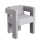 Artiss Boucle Armchair Grey Accent Chair Lounge Sofa with Pine Wood Legs and Wide Armrests 150kg Capacity