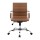 Artiss Office Chair Brown PU Leather Mid Back Conference Chair with 360° Swivel, Height Tilt Adjust, Chrome Base