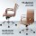 Artiss Office Chair Brown PU Leather Mid Back Conference Chair with 360° Swivel, Height Tilt Adjust, Chrome Base