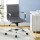 Artiss Office Chair Grey PU Leather Mid Back Conference Chair with Chrome Base, Adjustable Height and Tilt, 360° Swivel