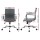 Artiss Office Chair Grey PU Leather Mid Back Conference Chair with Chrome Base, Adjustable Height and Tilt, 360° Swivel