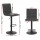 Artiss Set of 4 Vintage Grey Bar Stools, PU Leather with Gas Lift, 360° Swivel, Adjustable Height, Steel Base