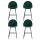 Artiss 4x Mesial Velvet Bar Stools - Swivel Green, Metal Legs, Luxurious Design for Elegant Spaces
