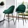 Artiss 4x Mesial Velvet Bar Stools - Swivel Green, Metal Legs, Luxurious Design for Elegant Spaces