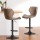 Artiss Frawley 4x Bar Stools - Vintage Leather, Adjustable Gas Lift, 360° Swivel, Brown, Timeless Elegance