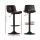 Artiss Fynn 4x Bar Stools - Black PU Leather, Padded Seat, Swivel, Adjustable Height, Chrome Base, 130kg Capacity