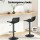 Artiss Fynn 4x Bar Stools - Black PU Leather, Padded Seat, Swivel, Adjustable Height, Chrome Base, 130kg Capacity