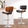 Artiss 4x Bar Stools Gas Lift Black PU Leather Seats, Wooden Structure, Chrome Steel Base, 96-117cm Height Adjustable