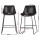 Artiss 4x Black Bar Stools - Leather Padded, Metal Legs, 70cm Seat Height, Premium Design, Easy Assembly, 150kg Capacity