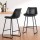 Artiss 4x Black Bar Stools - Leather Padded, Metal Legs, 70cm Seat Height, Premium Design, Easy Assembly, 150kg Capacity