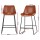 Artiss 4-Piece Brown Bar Stools Set - PU Leather, Metal Legs, 70cm Seat Height, Luxurious Design, Easy Assembly