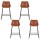 Artiss 4-Piece Brown Bar Stools Set - PU Leather, Metal Legs, 70cm Seat Height, Luxurious Design, Easy Assembly