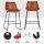 Artiss 4-Piece Brown Bar Stools Set - PU Leather, Metal Legs, 70cm Seat Height, Luxurious Design, Easy Assembly