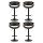 Artiss Bar Stools Set of 4, PU Leather, Adjustable Height, Black, 60-83cm, Contemporary Design with Armrest