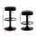 Artiss 4x Bar Stools Black PU Leather Padded Swivel Gas Lift Adjustable 59-81cm Chrome Base Modern Kitchen