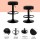 Artiss 4x Bar Stools Black PU Leather Padded Swivel Gas Lift Adjustable 59-81cm Chrome Base Modern Kitchen